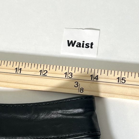 Byrnes & Baker Womens Size 8 Vintage Leather Mini Skirt Grunge Witchy - Picture 5 of 6